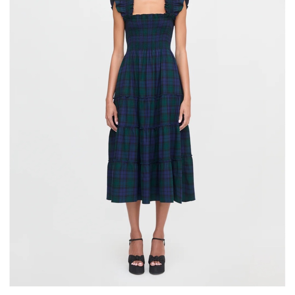 Large Hill House Ellie nap dress - black watch